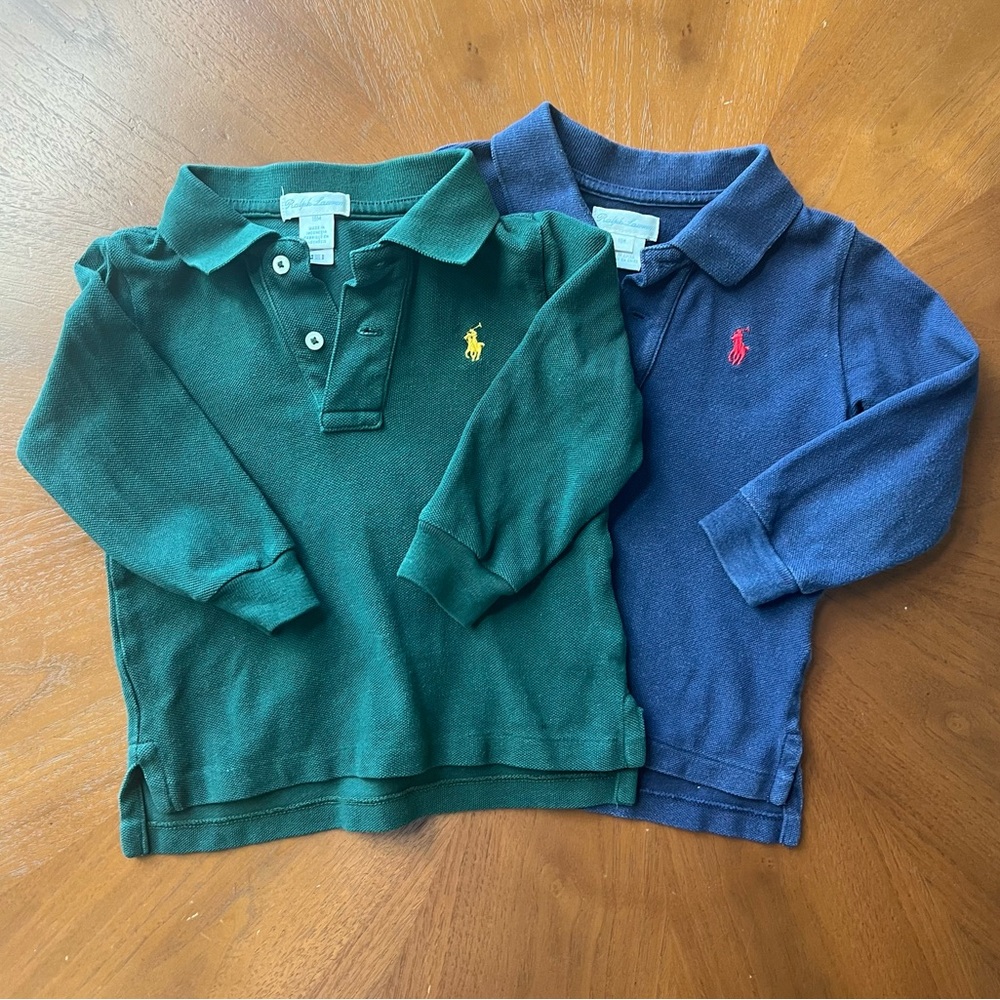EUC set of 2 Ralph Lauren long sleeve polo shirts
